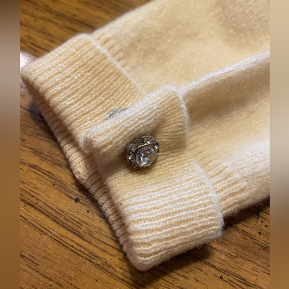 AUTHENTIC VINTAGE FUR CARDIGAN SWEATER PINUP MADMEN WOOL RETRO ROCKABILLY - Picture 10 of 14